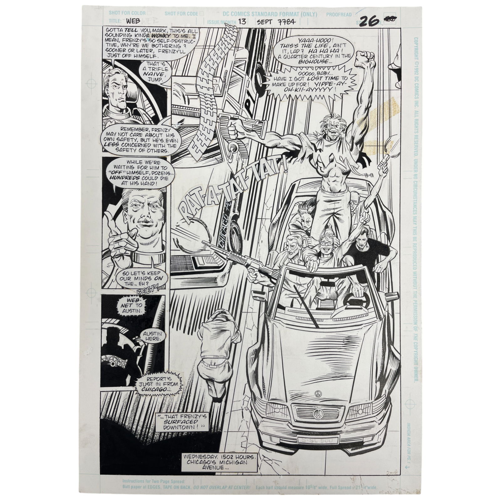 DC Comics Web #13 Original Storyboard Production Comic Art (1 of 5)