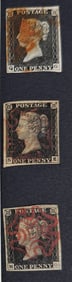 1840 Queen Victoria, 1819-1901 Great Britain Black Stamp