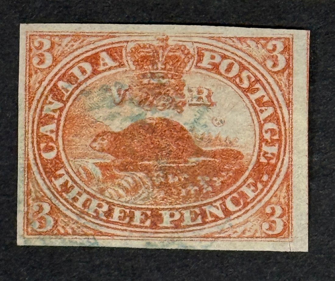 1851 Beaver Brick Red Canada Stamp (1 of 3)