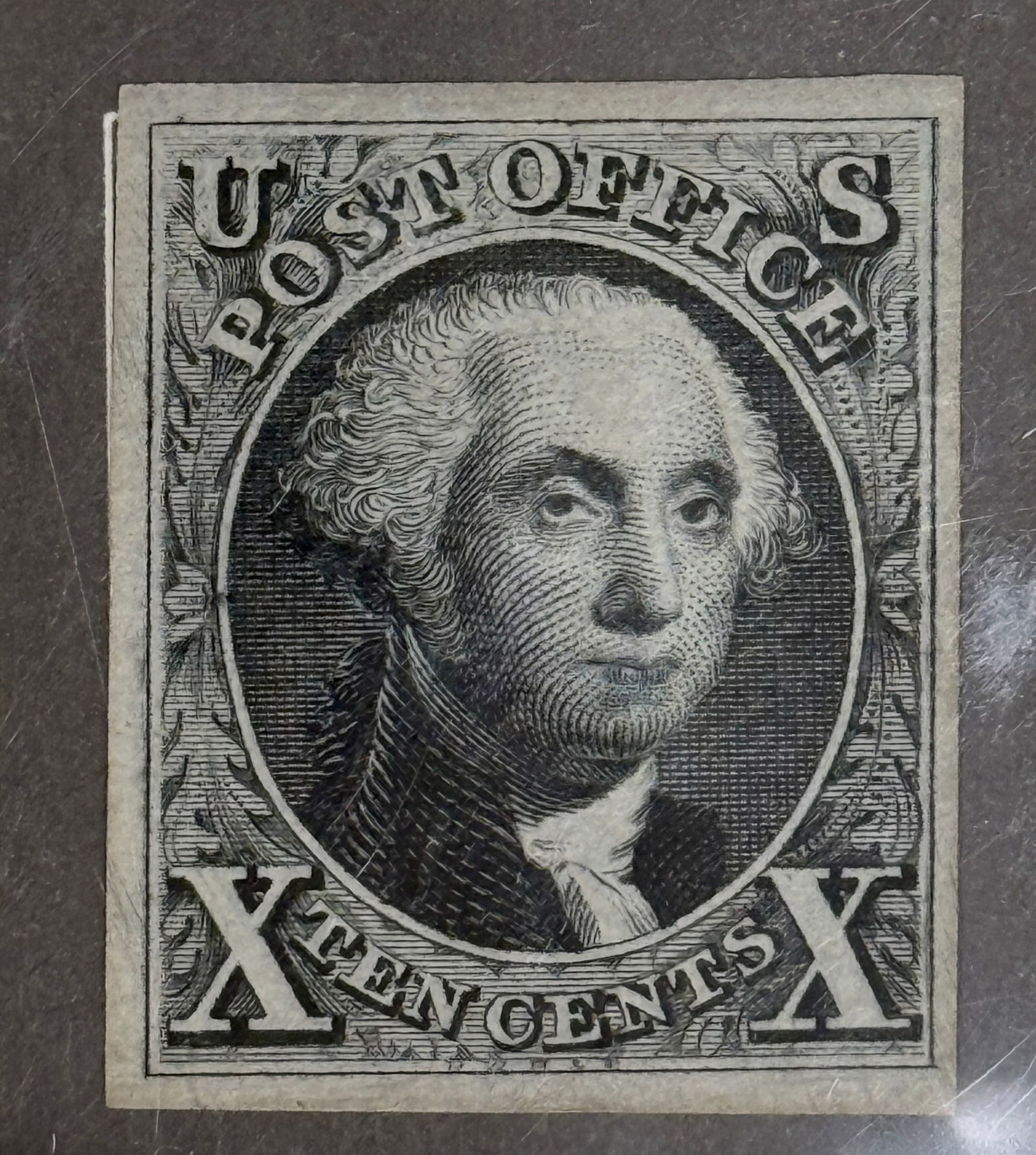 1875 George Washington Imperforate Black Unites States of America Stamp (1 of 2)