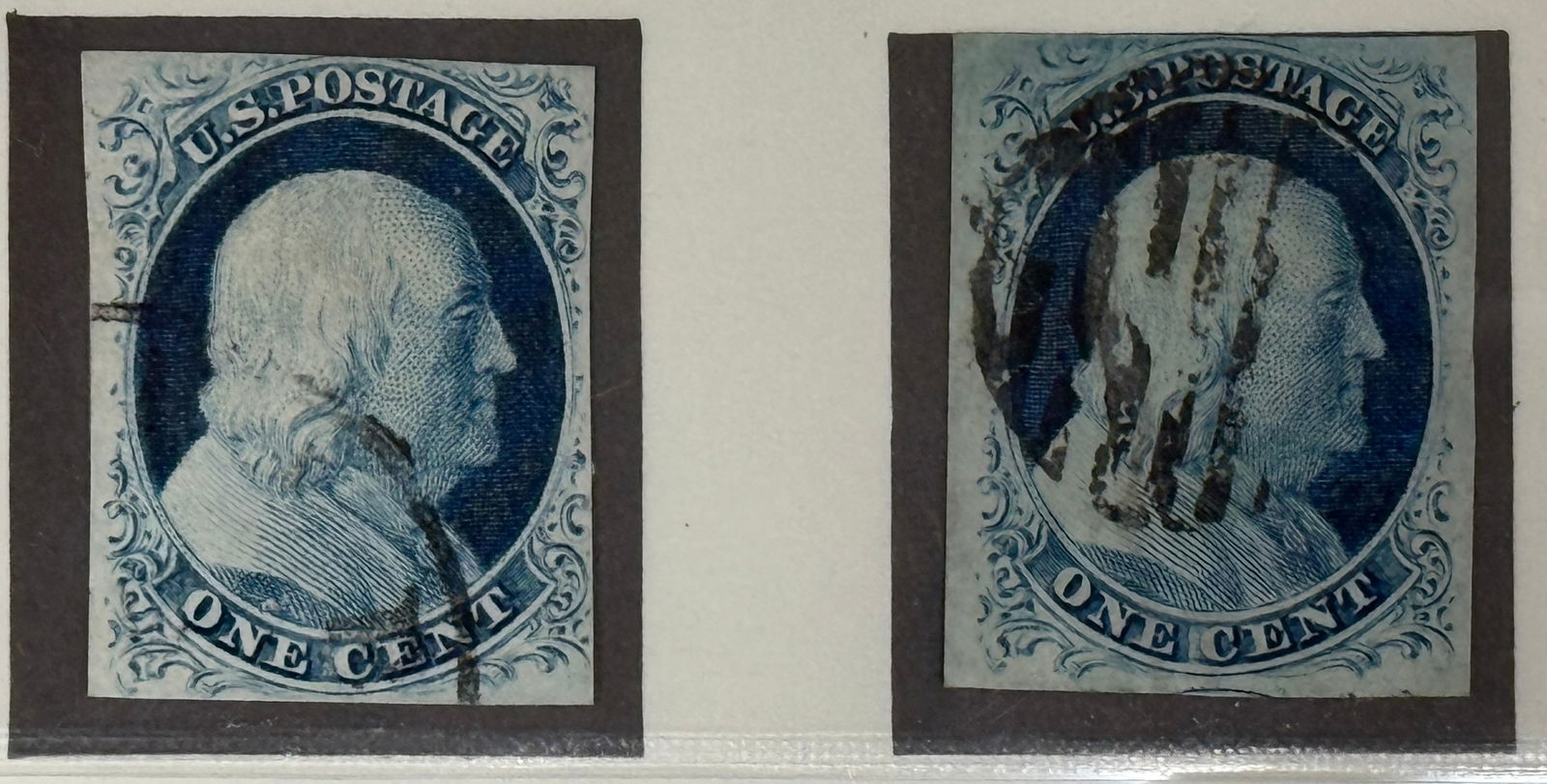 1851 Benjamin Franklin, 1706-1790 Blue Type IV Stamps (1 of 3)