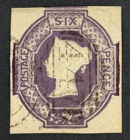1854 Queen Victoria Great Britain 6P Purple Stamp