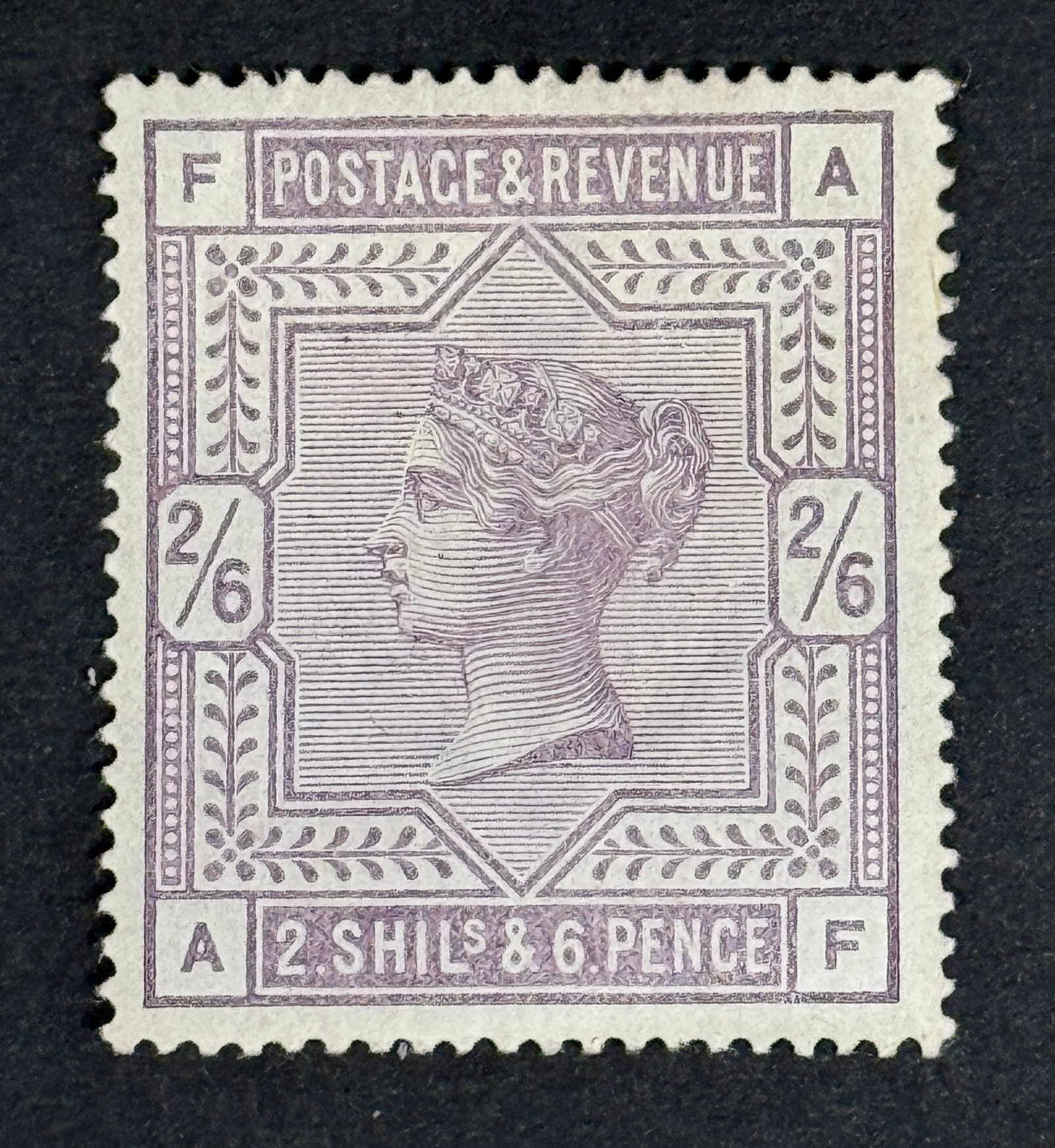 1883-1884 Queen Victoria Grat Britain Violet Bluish Paper 2P6S Stamp: 1883-1884 Queen Victoria Grat Britain Violet Bluish Paper 2P6S Stamp
