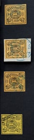 German States Leaping Saxon Horse Brunswick Imperforated Stamps