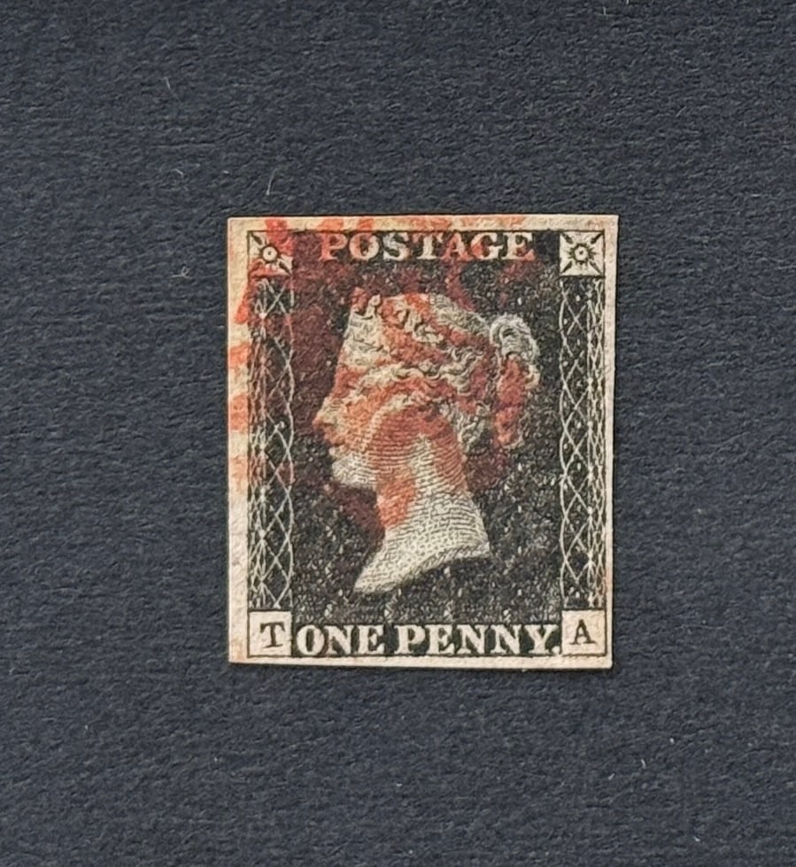 1840 Queen Victoria, 1819-1901 Great Britain Black Stamp (1 of 2)