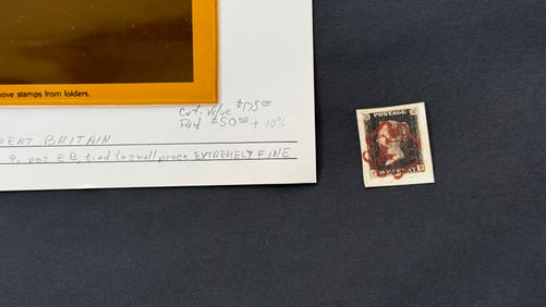 1840 Queen Victoria, 1819-1901 Great Britain Black Stamp