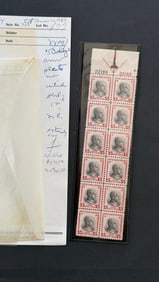 1938 United States Calvin Coolidge $5 Stamp Block of 12