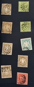 1867 Bavaria Coat of Arms Stamp Collection Lot