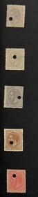 1879 King Alfonso XII Spain Hole Punch Cancelled Stamp Collection Lot
