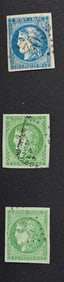 1849-1850 Ceres France Imperforated Stamp Collection Lot