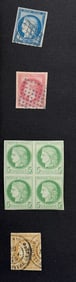 1870s French Colonies Imperforated Stamp Collection Lot
