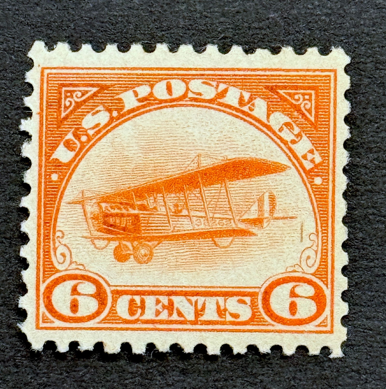 1918 United States Curtiss Jenny, Orange Stamp Mint Never Hinged (1 of 2)