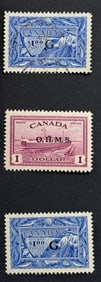 $1 Canada Unused Perforate Stamps