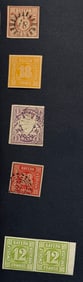 Early Bavaria German States Imperforate Stamp Collection Lot