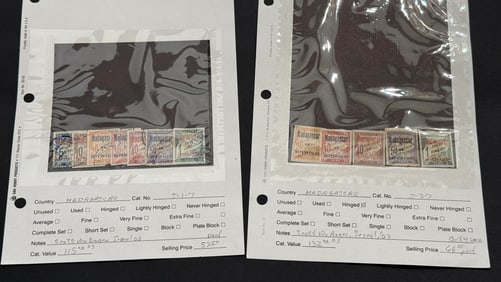 1896 Magadascar Imperforaate Used Stamp Sets