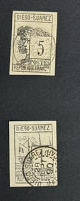 Diego-Suarez Postage Stamp Collection Lot