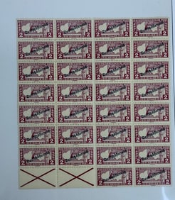 Austria Slovenia Osterreichische Post 2 Heller Stamp Sheet