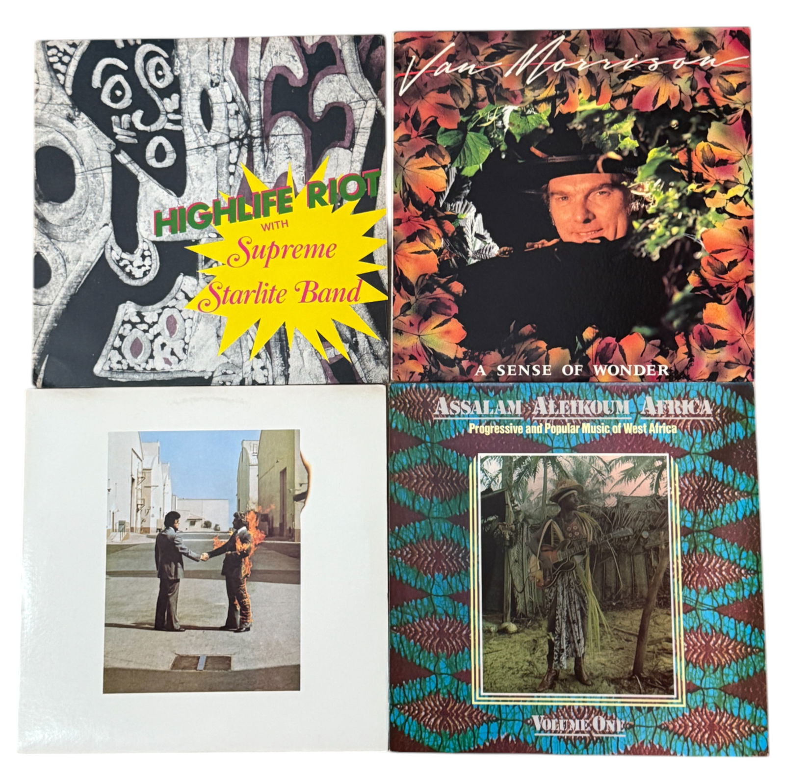 Vintage Vinyl LP Record Collection Lot – Van Morrison, Pink Floyd, West African Music, Elton John (1 of 6)