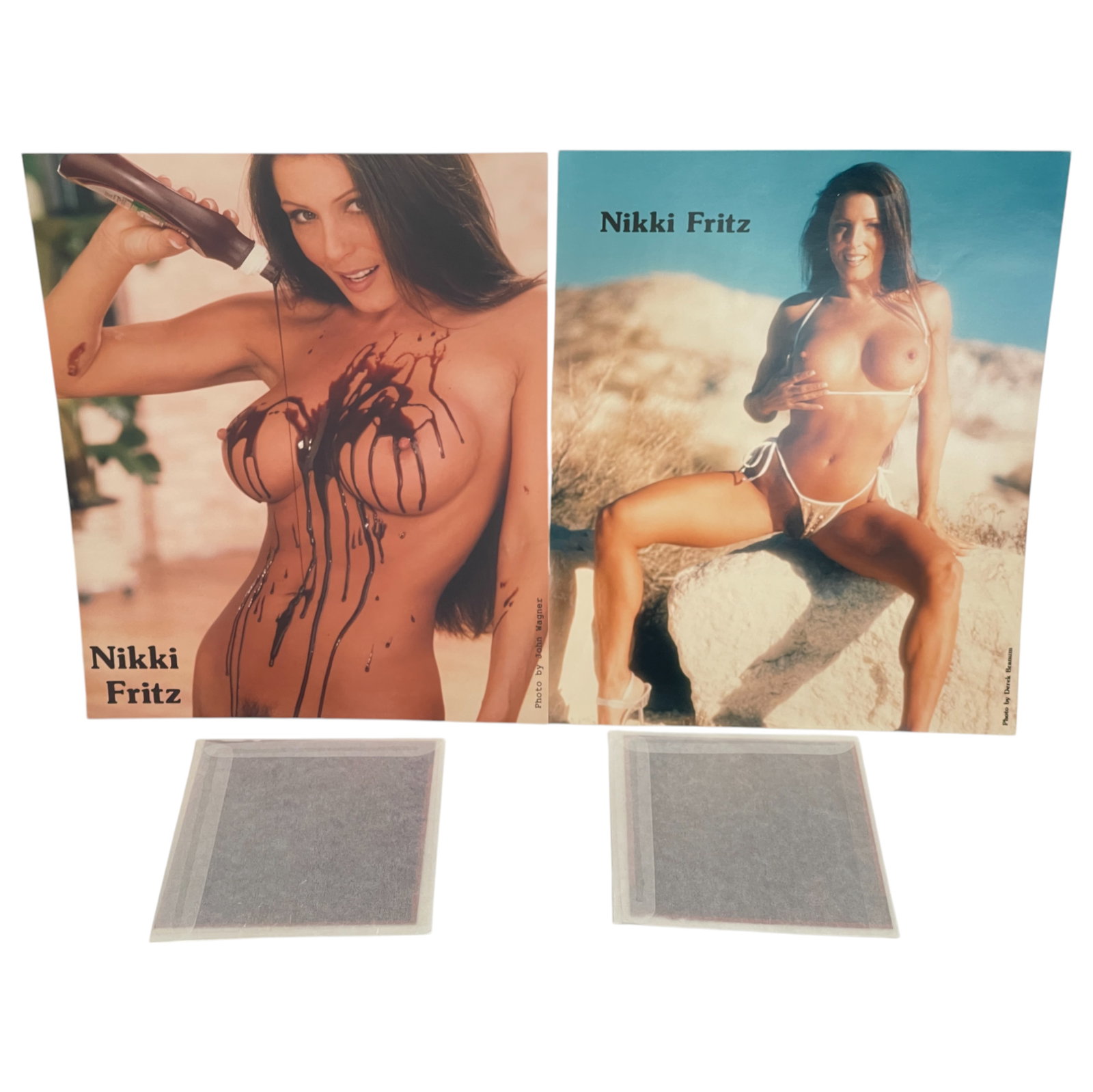 ORIGINAL PRODUCTION PHOTO WITH NEGATIVE NIKKI FRITZ MILF SEXY CANDY CANE PORNSTAR/ACTRESS: ORIGINAL PRODUCTION FOR PRESS KIT PHOTO WITH NEGATIVE NIKKI FRITZ MILF SEXY CANDY CANE PORNSTAR/ACTRESS LOT 2, 8"X 10" Erotic Nude Model Photo