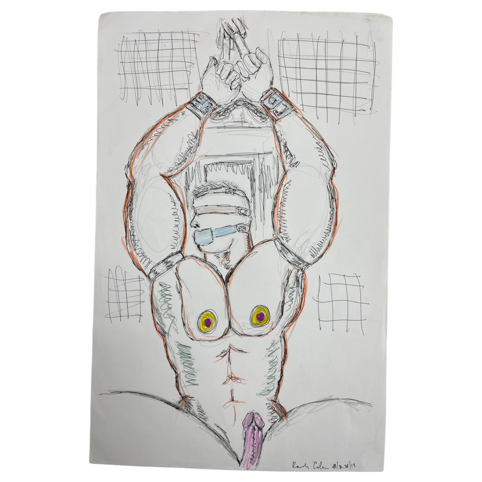 Randy Coleman Signed Gay Male Interest Drawing Illustration Art Original Erotic Nude Adults Only: Original Randy Coleman Signed Gay Male Interest Hand Drawing Illustration Art Erotic Nude Adults Only. Signed and dated. Size 11 x 13 1/2 inches.Artist and San Francisco Bay Times Columnist Randy Cole