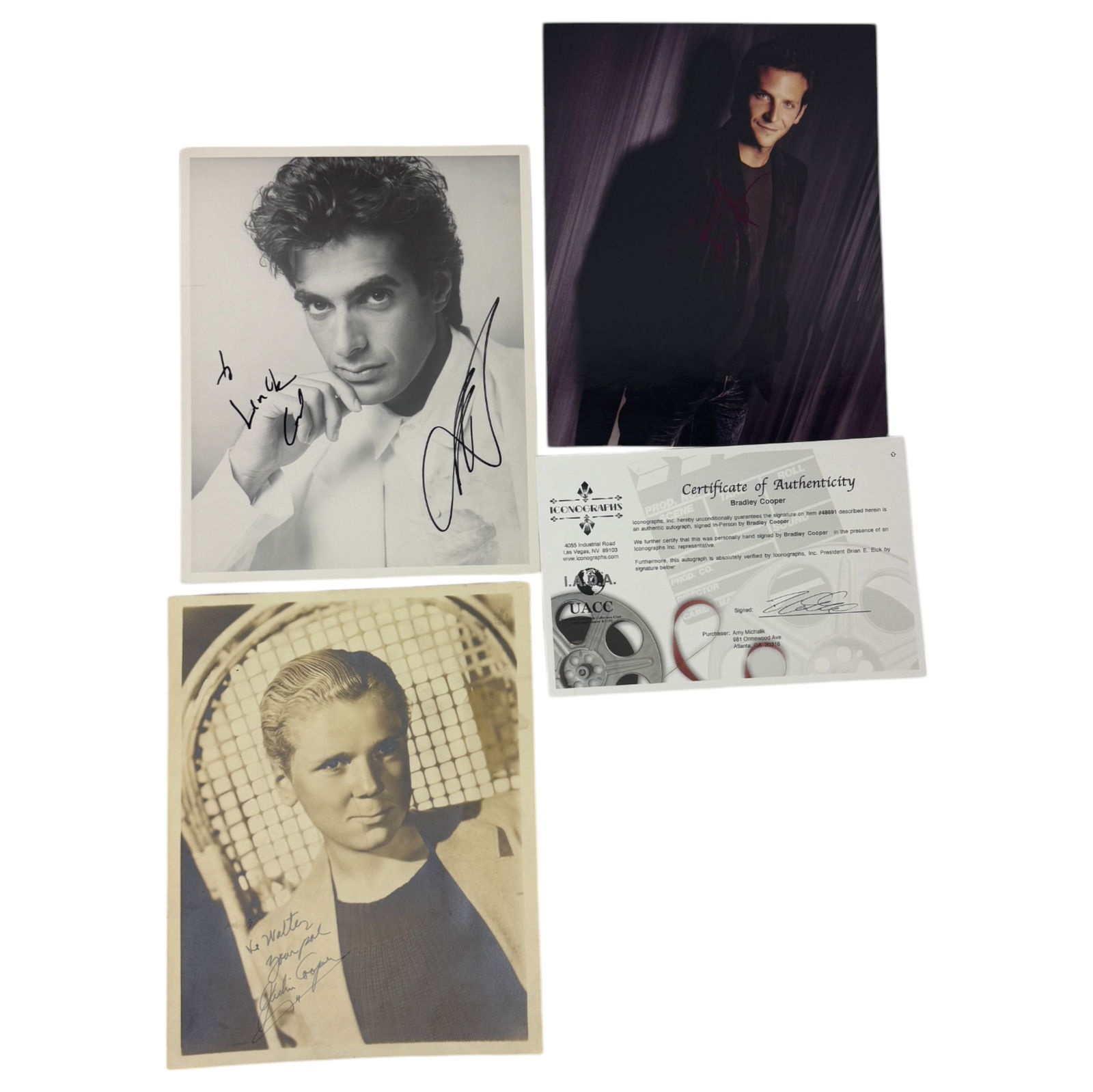 Signed Photo Collection – David Copperfield, Jackie Cooper, Bradley Cooper – Rare Hollywood & (1 of 5)