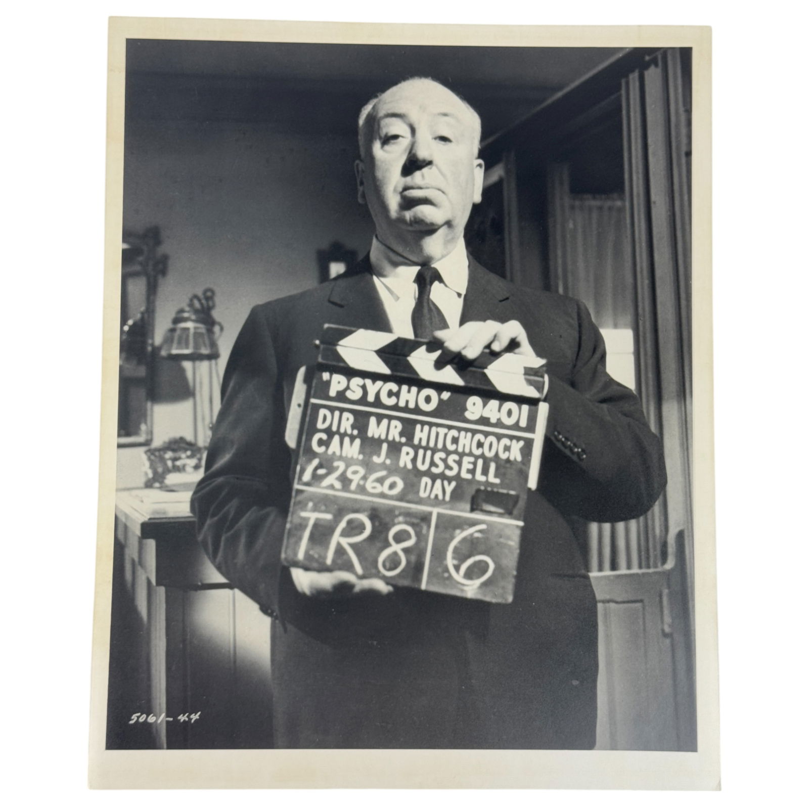Alfred Hitchcock Signed Photo with Hand-Drawn Self-Portrait – Rare Collectible 8" X 10" (1 of 3)