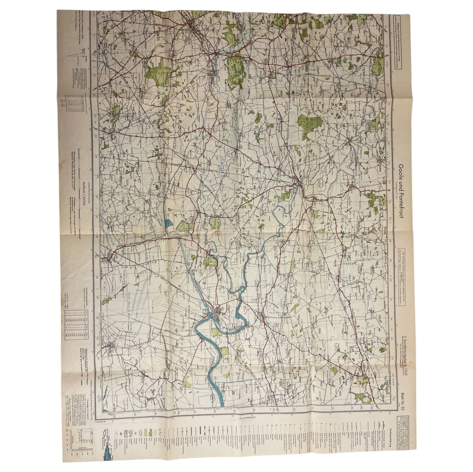 WWII WW2 German Map Original War Plans Rare Original (1 of 5)