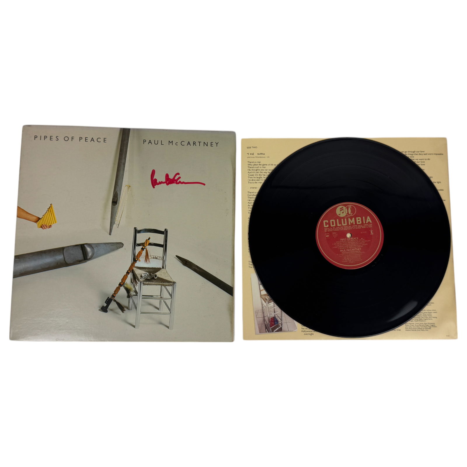 Paul McCartney Signed Pipes of Peace Vinyl LP Record – Rare Collectible (1 of 4)