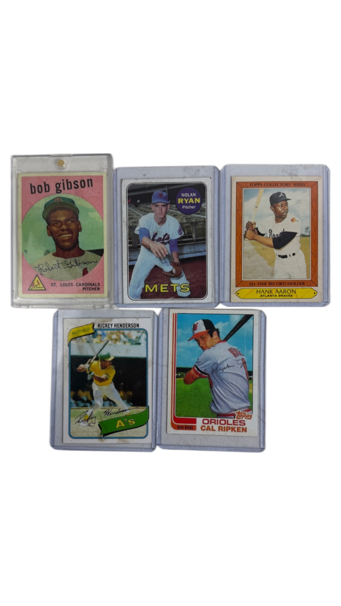 Vintage Baseball Card Collection Lot Ripken Aaron Ryan Gibson (1 of 5)