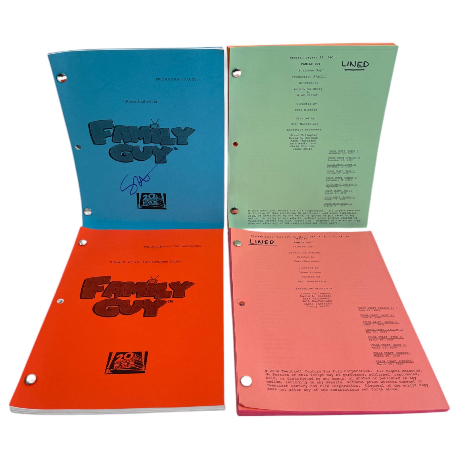 Family Guy Script Collection Lot: Family Guy Script Collection Lot