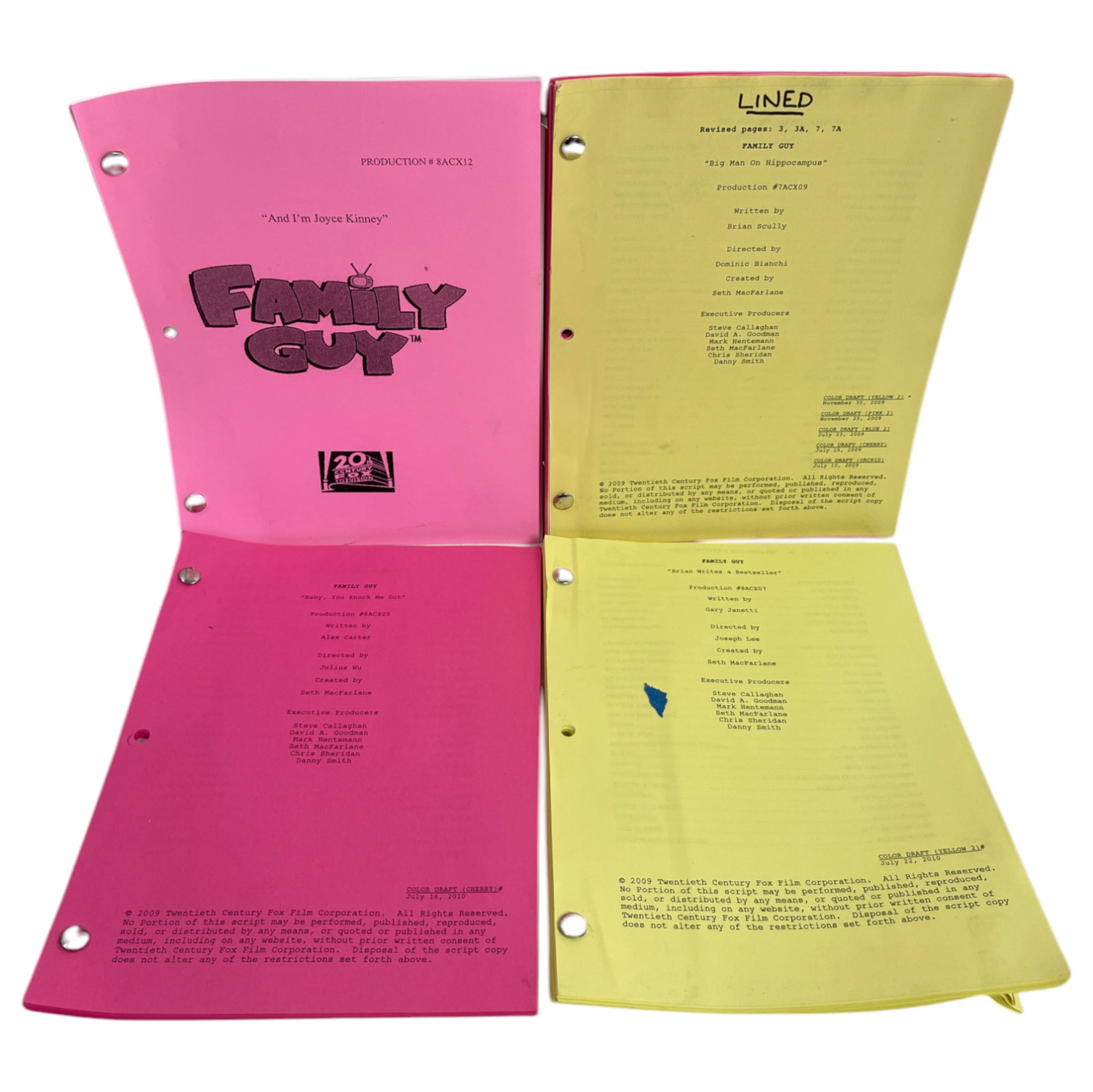 Family Guy Script Collection Lot: Family Guy Script Collection Lot