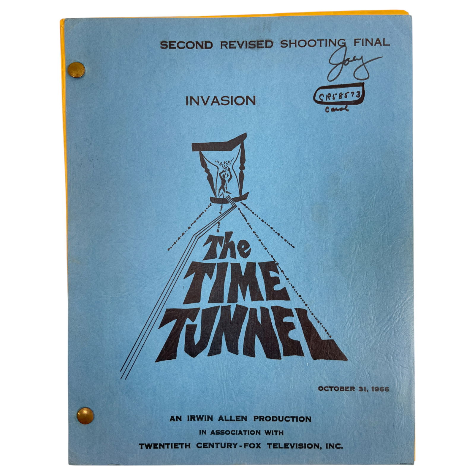 The Time Tunnel 1966 TV Show Sci Fi Movie Script (1 of 8)