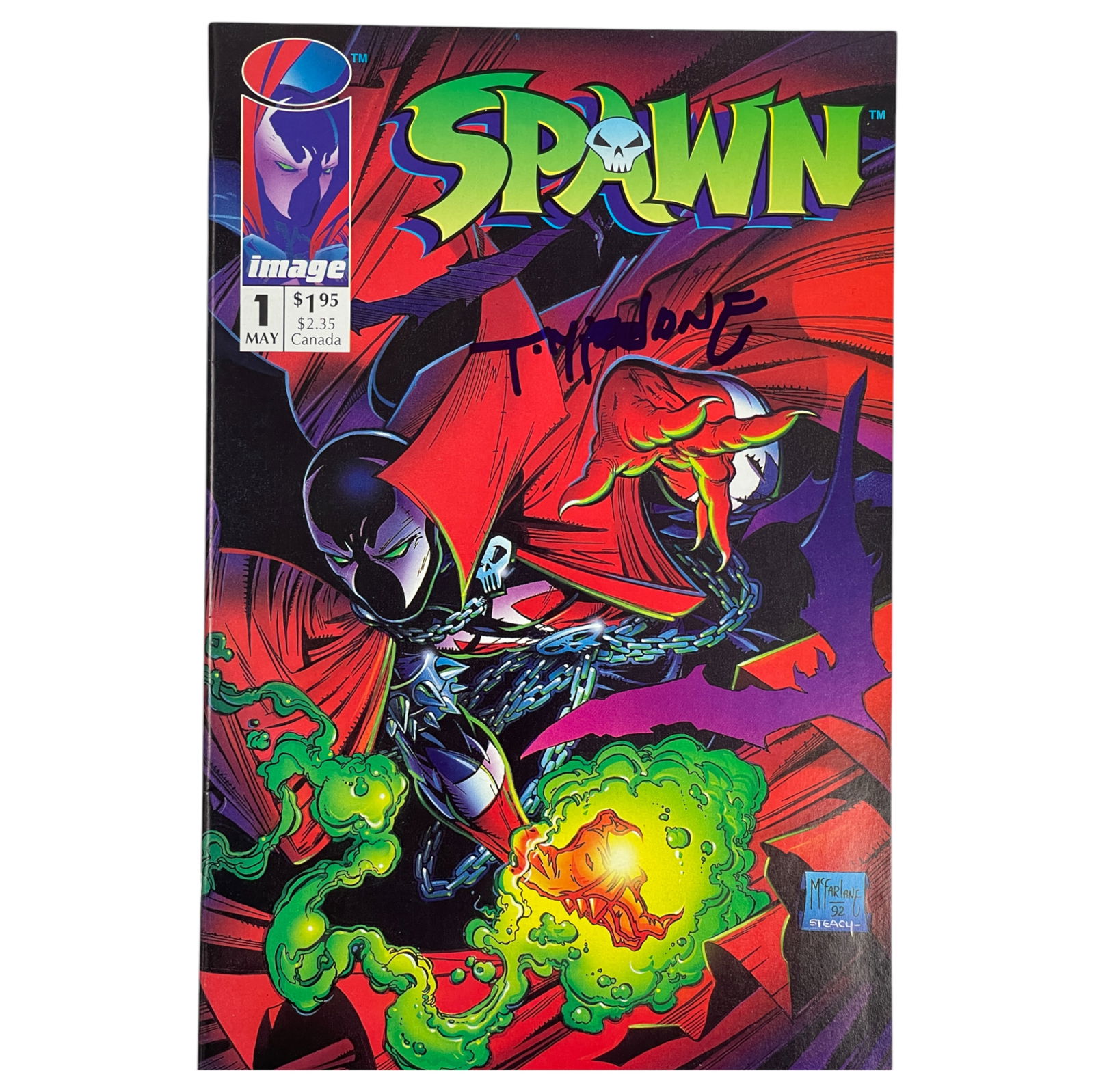 Spawn COMIC BOOK SIGNED BY Todd McFarlane (1 of 4)