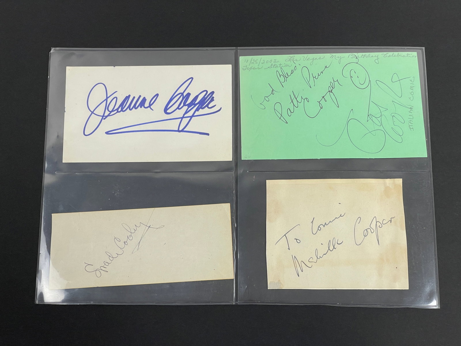 Spade Cooley Jeanne Cooper Melville Cooper Cut Signatures: Spade Cooley Jeanne Cooper Melville Cooper Cut Signatures