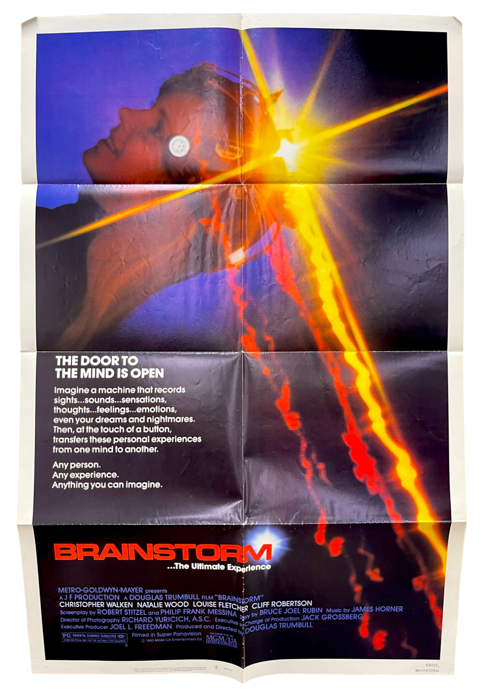 Brainstorm 1983 Natalie Wood Christopher Walken Original Movie Poster (1 of 9)
