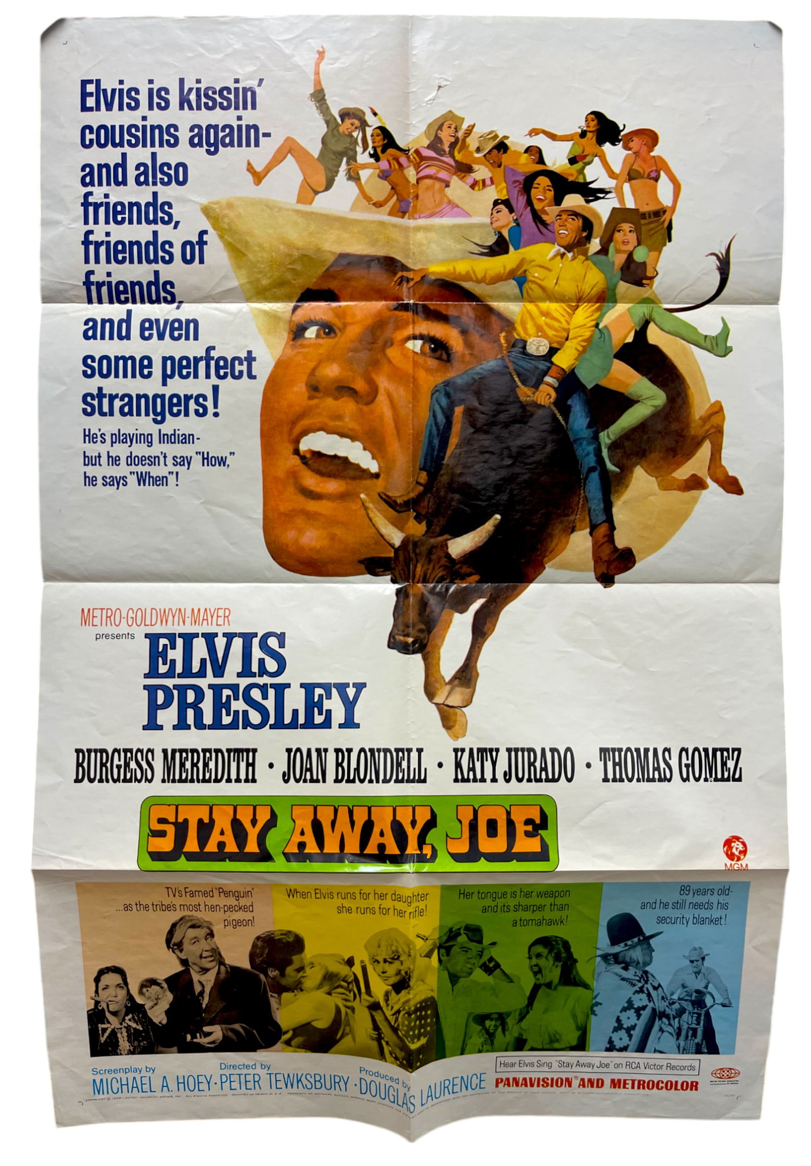 Stay Away, Joe 1968 Elvis Presley Western Original Movie Film Poster (1 of 11)