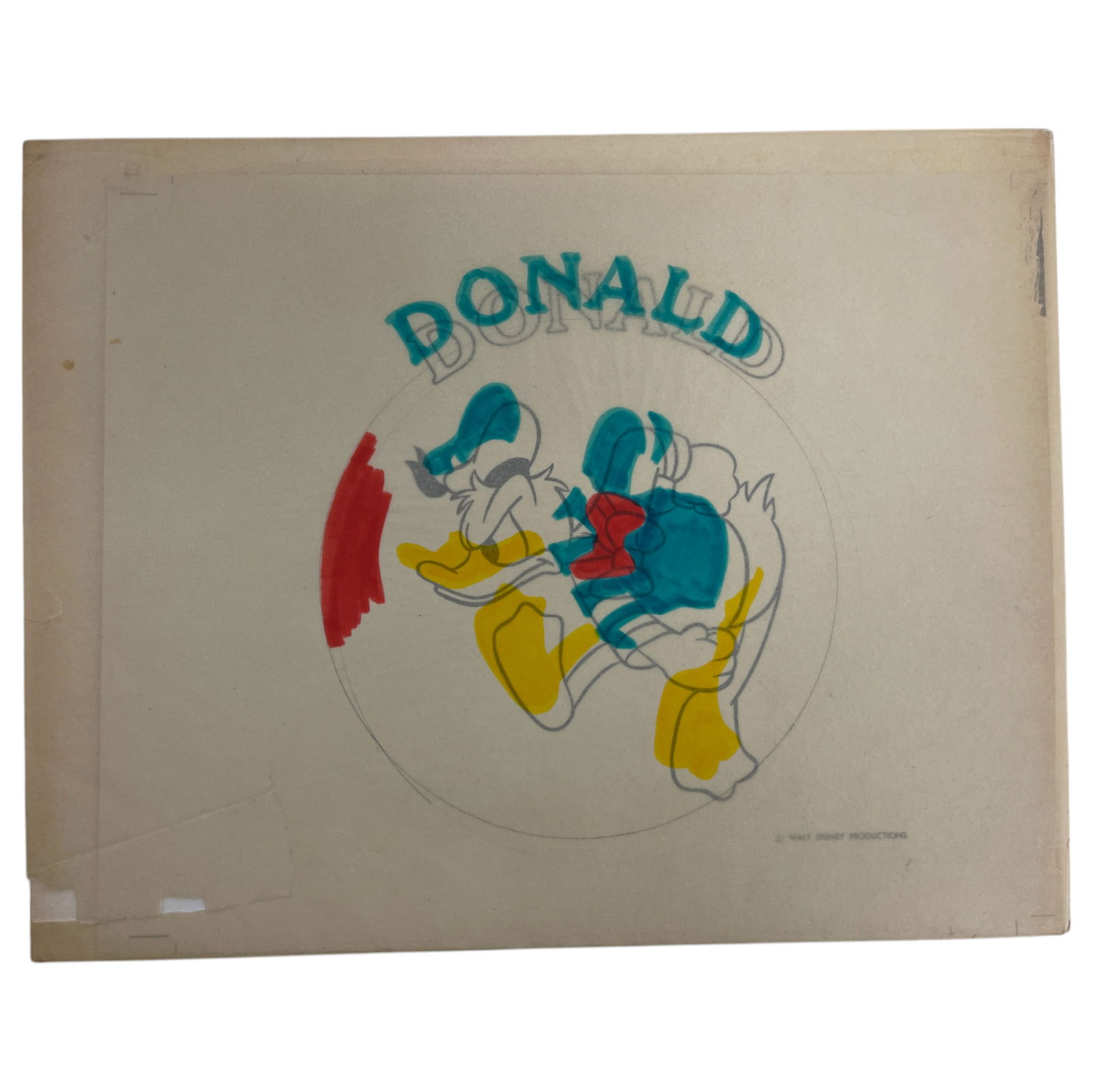 Vintage Disney Donald Duck Production Storyboard Hand Drawing (1 of 6)