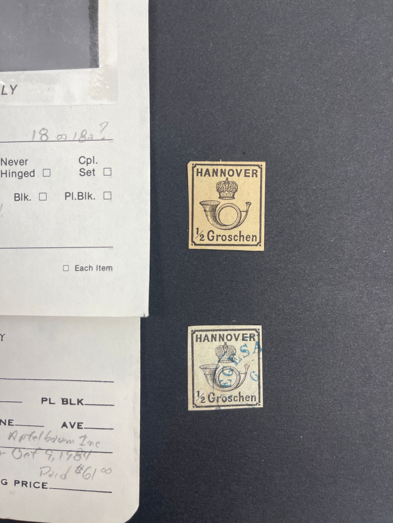 German States Vintage Hanover Stamp Collection Lot (1 of 4)