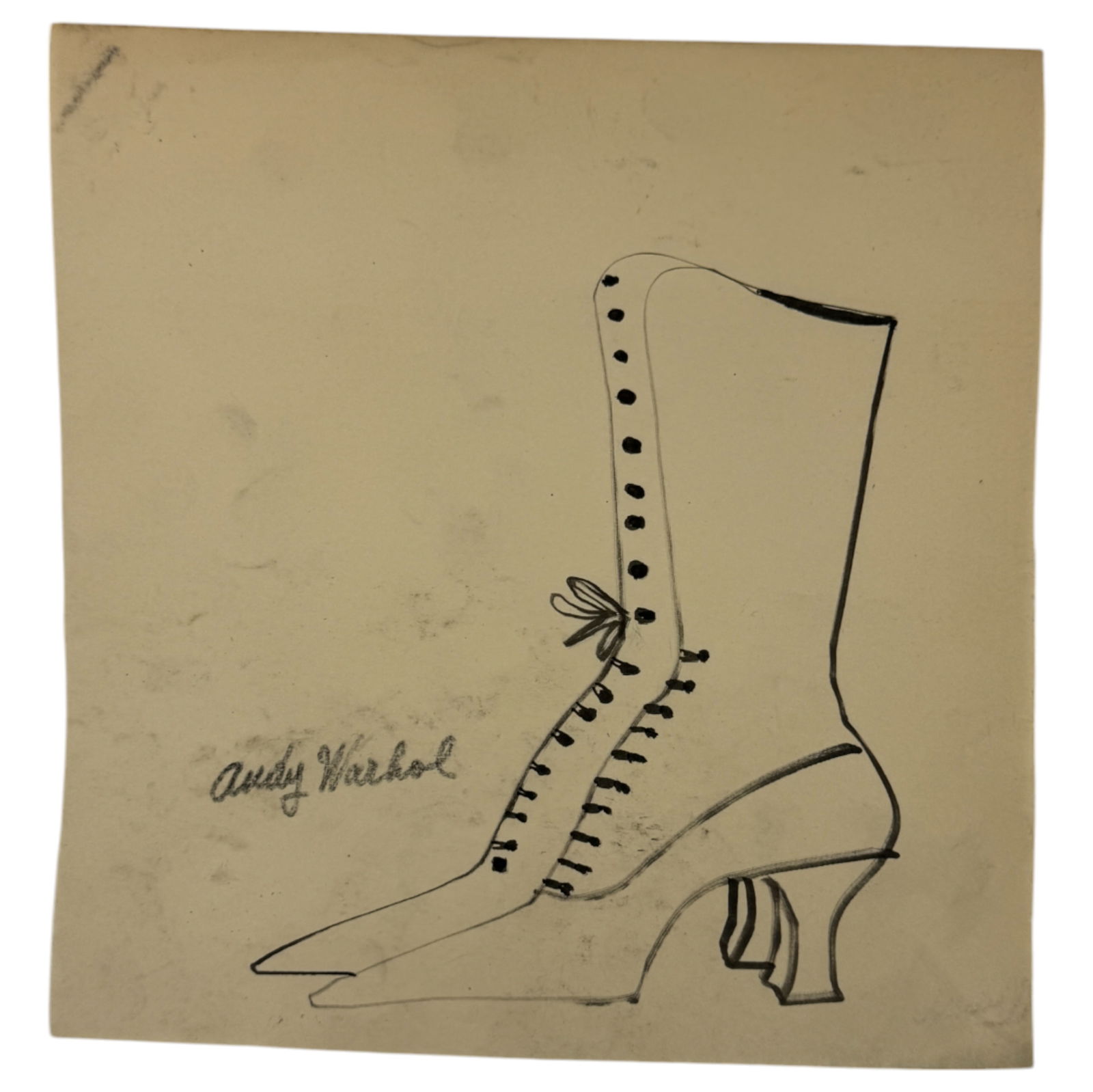 Andy Warhol Sketch Drawing on paper (1 of 4)