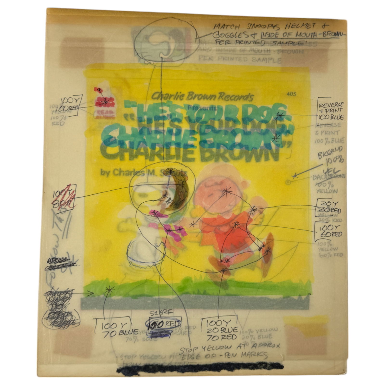 Vintage Peanuts A Charlie Brown Charles Schulz Original Production Storyboard Animation Art Signed (1 of 6)