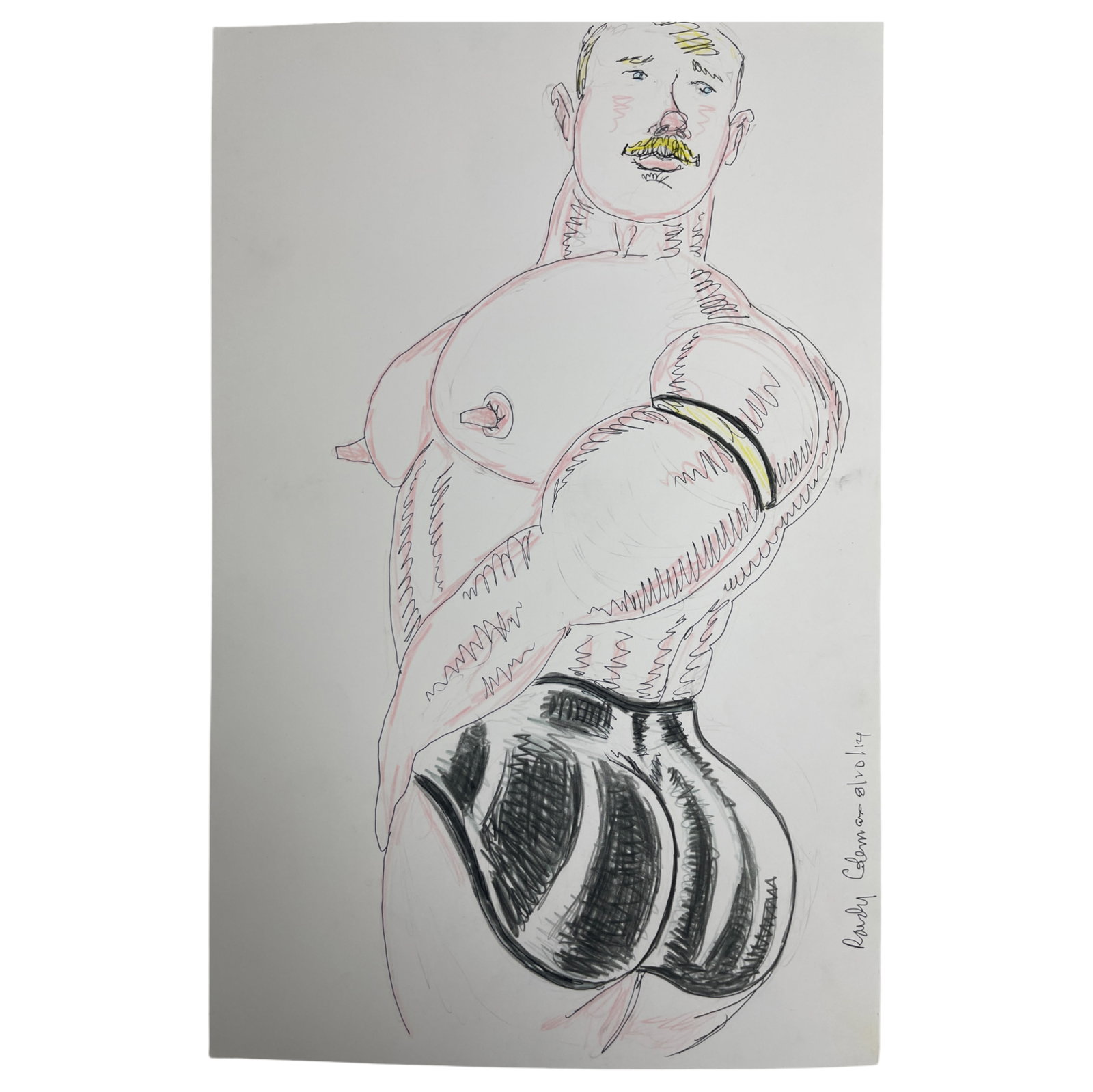 Randy Coleman Signed Gay Male Interest Drawing Illustration Art Original Erotic Nude Adults Only: Original Randy Coleman Signed Gay Male Interest Hand Drawing Illustration Art Erotic Nude Adults Only. Signed and dated. Size 11 x 13 1/2 inches.Artist and San Francisco Bay Times Columnist Randy Cole