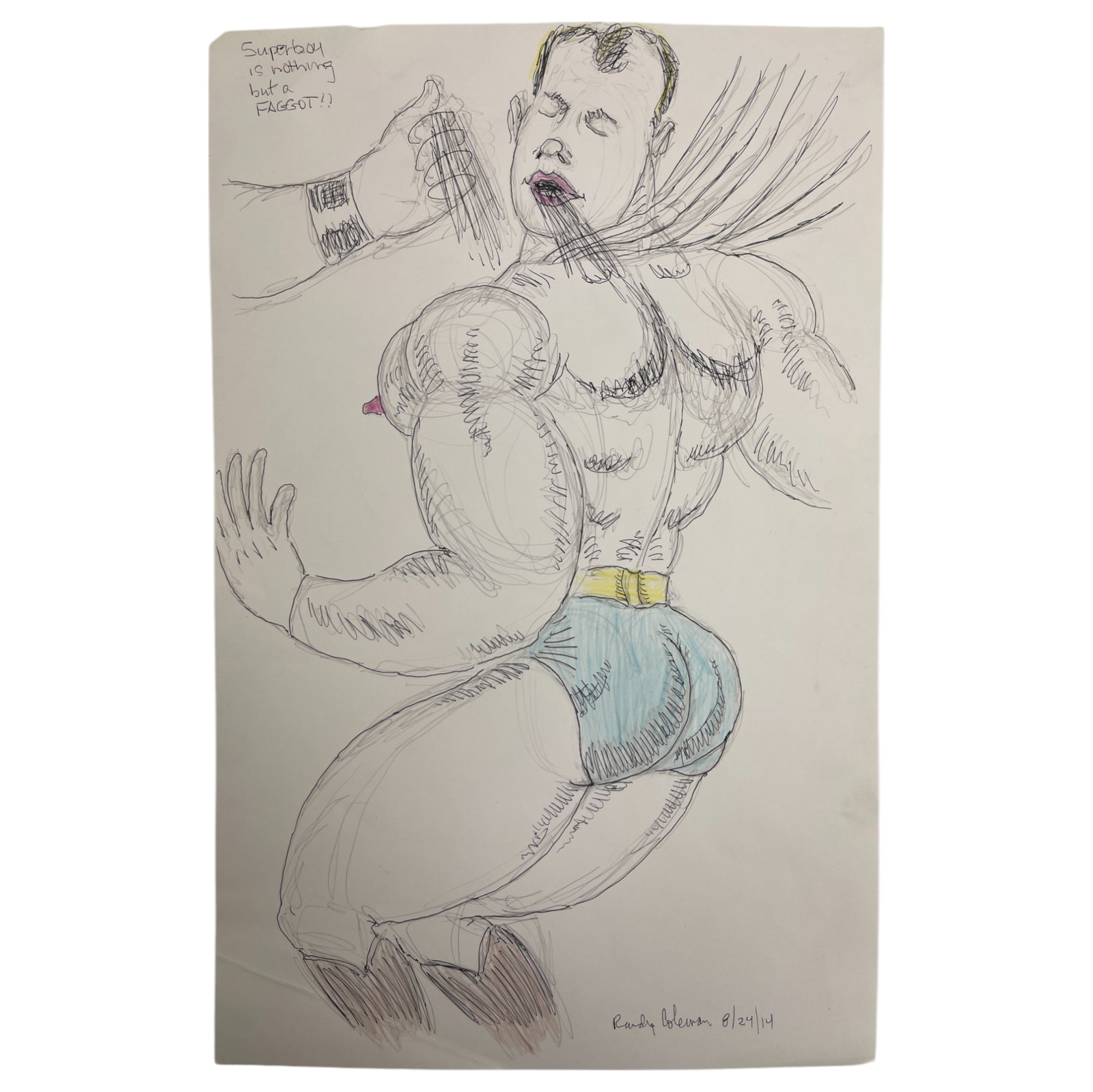 Randy Coleman Signed Gay Male Interest Drawing Illustration Art Original Erotic Nude Adults Only: Original Randy Coleman Signed Gay Male Interest Hand Drawing Illustration Art Erotic Nude Adults Only. Signed and dated. Size 11 x 13 1/2 inches.Artist and San Francisco Bay Times Columnist Randy Cole