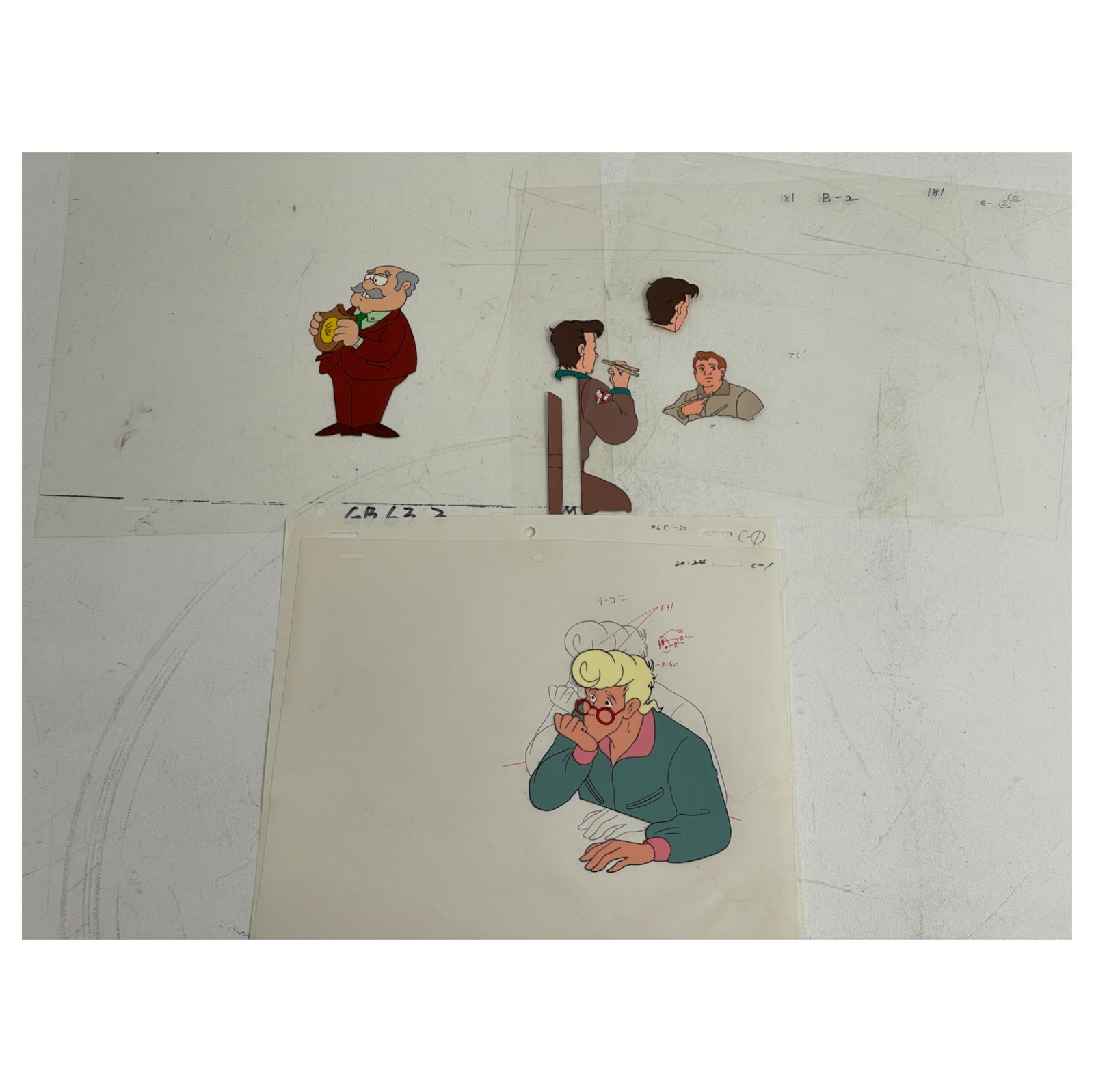 Vintage Cartoon Animation Art Cel lot of 4 (1 of 4)