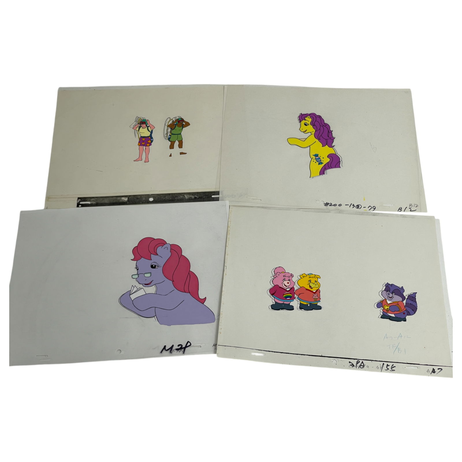 Vintage Cartoon Animation Art Cel lot of 4 (1 of 5)