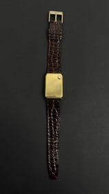 14K Gold Tavannes Wrist Watch Hidden Case With Diamond Manual Wind
