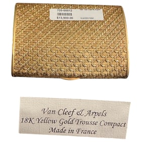 Van Cleef & Arpels 18K Yellow Gold Trousee Compact - Made in France