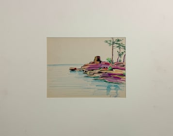 Edward Hopper Pencil Drawing, Signed Lower Right