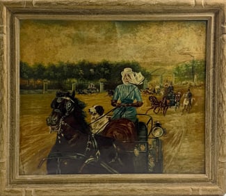 Original Oil Painting on Canvas, Signed "J. Weesel"