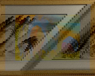 Francisco Zuniga Original Pastel and Charcoal Painting on Paper – Signed: This striking pastel painting on paper by renowned Mexican artist Francisco Zuniga (1912–1998) measures 28" x 23" and is signed in the lower right corner. Zuniga, celebrated for his depictions of in