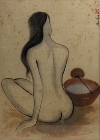 Nguyen Bich Ngoc Original Nude Series Painting on Paper – Signed
